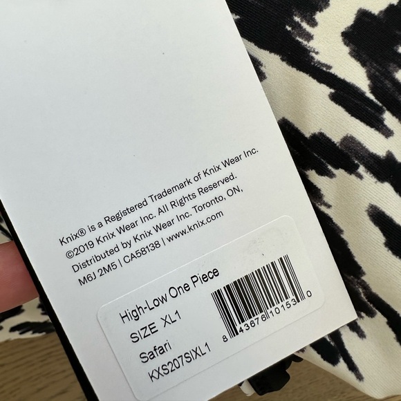 KNIX HIGH LOW ONE PIECE BATHING SUIT SAFARI LIMITED EDITION BRAND NWT XL+ - Picture 6 of 9